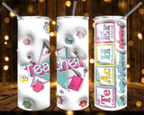 New! Designs 20 Oz Tumblers 3D Teacher 909