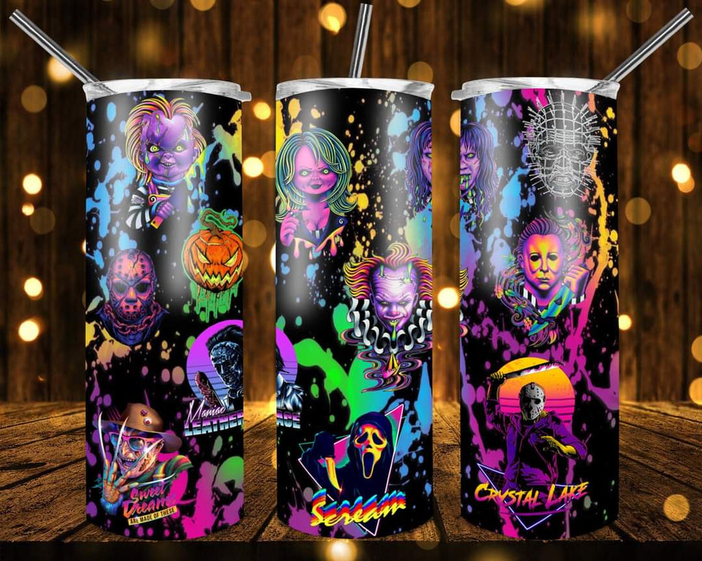 New! Designs 20 Oz Tumblers Halloween Neon-942 – Web On Digital Products