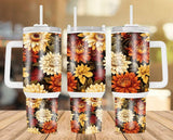 New! Designs 40 Oz Tumblers Flowers 0011