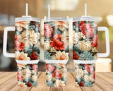 New! Designs 40 Oz Tumblers Flowers 0011