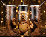 New! Designs 20 Oz Tumblers 3D wood carved-Winnie-Pooh- 943