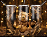 New! Designs 20 Oz Tumblers 3D wood carved-Winnie-Pooh- 943