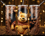 New! Designs 20 Oz Tumblers 3D wood carved-Winnie-Pooh- 943