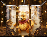 New! Designs 20 Oz Tumblers 3D wood carved-Winnie-Pooh- 943