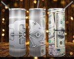 New! Designs 20 Oz Tumblers Money 1016