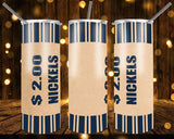 New! Designs 20 Oz Tumblers Money 1016