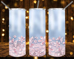 New! Designs 20 Oz Tumbler Flowers in pastel colors 1092