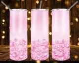 New! Designs 20 Oz Tumbler Flowers in pastel colors 1092