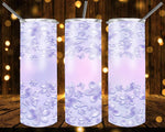 New! Designs 20 Oz Tumbler Flowers in pastel colors 1092