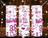 New! Designs 20 Oz Tumbler Valentine's Day 1096