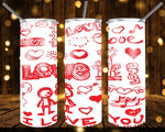 New! Designs 20 Oz Tumbler Valentine's Day 1096