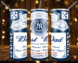 New! Designs 20 Oz Tumblers Baseball-Best-Dad-Beer 979