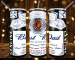 New! Designs 20 Oz Tumblers Baseball-Best-Dad-Beer 979