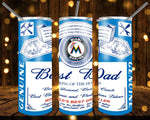 New! Designs 20 Oz Tumblers Baseball-Best-Dad-Beer 979