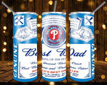 New! Designs 20 Oz Tumblers Baseball-Best-Dad-Beer 979