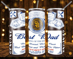 New! Designs 20 Oz Tumblers Baseball-Best-Dad-Beer 979