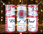 New! Designs 20 Oz Tumblers Baseball-Best-Dad-Beer 979