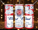 New! Designs 20 Oz Tumblers Baseball-Best-Dad-Beer 979