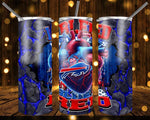 New! Designs 20 Oz Tumbler Football I Bleed 02- 1113