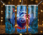 New! Designs 20 Oz Tumbler Football I Bleed 02- 1113