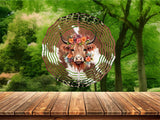 New! Designs Wind Spinners Cow Funny 015