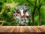 New! Designs Wind Spinners Cow Funny 015