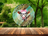 New! Designs Wind Spinners Cow Funny 015