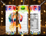 New! Designs 20 Oz Tumblers Dogs Nutrition Facts-1066