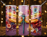 New! Designs 20 Oz Tumblers 3D Dragonfly 832