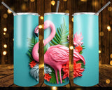 New! Designs 20 Oz Tumblers 3D Flamingo 833