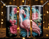 New! Designs 20 Oz Tumblers 3D Flamingo 833