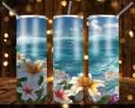 New! Designs 20 Oz Tumblers Tropical Flowers 841