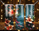 New! Designs 20 Oz Tumblers Tropical Flowers 841