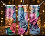 New! Designs 20 Oz Tumblers 3D Flowers 830