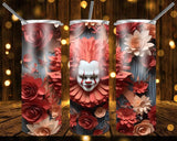 New! Designs 20 Oz Tumblers 3D Horror Flowers 845