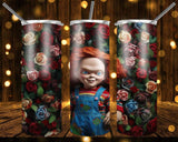 New! Designs 20 Oz Tumblers 3D Horror Flowers 845