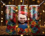 New! Designs 20 Oz Tumblers 3D Horror Flowers 845