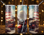 New! Designs 20 Oz Tumblers Eagles and Motorcycles 844