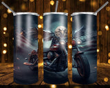 New! Designs 20 Oz Tumblers Eagles and Motorcycles 844