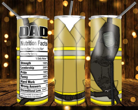 New! Designs 20 Oz Tumblers Uniforms Dad 847