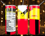 New! Designs 20 Oz Tumblers Uniforms Dad 847