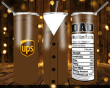 New! Designs 20 Oz Tumblers Uniforms Dad 847