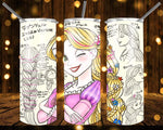 New! Designs 20 Oz Tumblers Tutorial in Mandarin Princesses 857