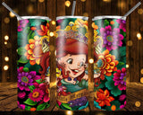 New! Designs 20 Oz Tumblers Princesses Flowers 856