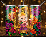 New! Designs 20 Oz Tumblers Princesses Flowers 856