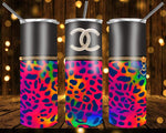 New! Designs 20 Oz Tumblers Bags Leopard Neon 863