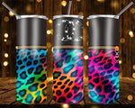 New! Designs 20 Oz Tumblers Bags Leopard Neon 863