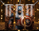 New! Designs 20 Oz Tumblers Hero Carved in Wood 873