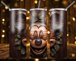 New! Designs 20 Oz Tumblers Cartoons Carved in Wood 875