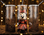 New! Designs 20 Oz Tumblers Cartoons Carved in Wood 875